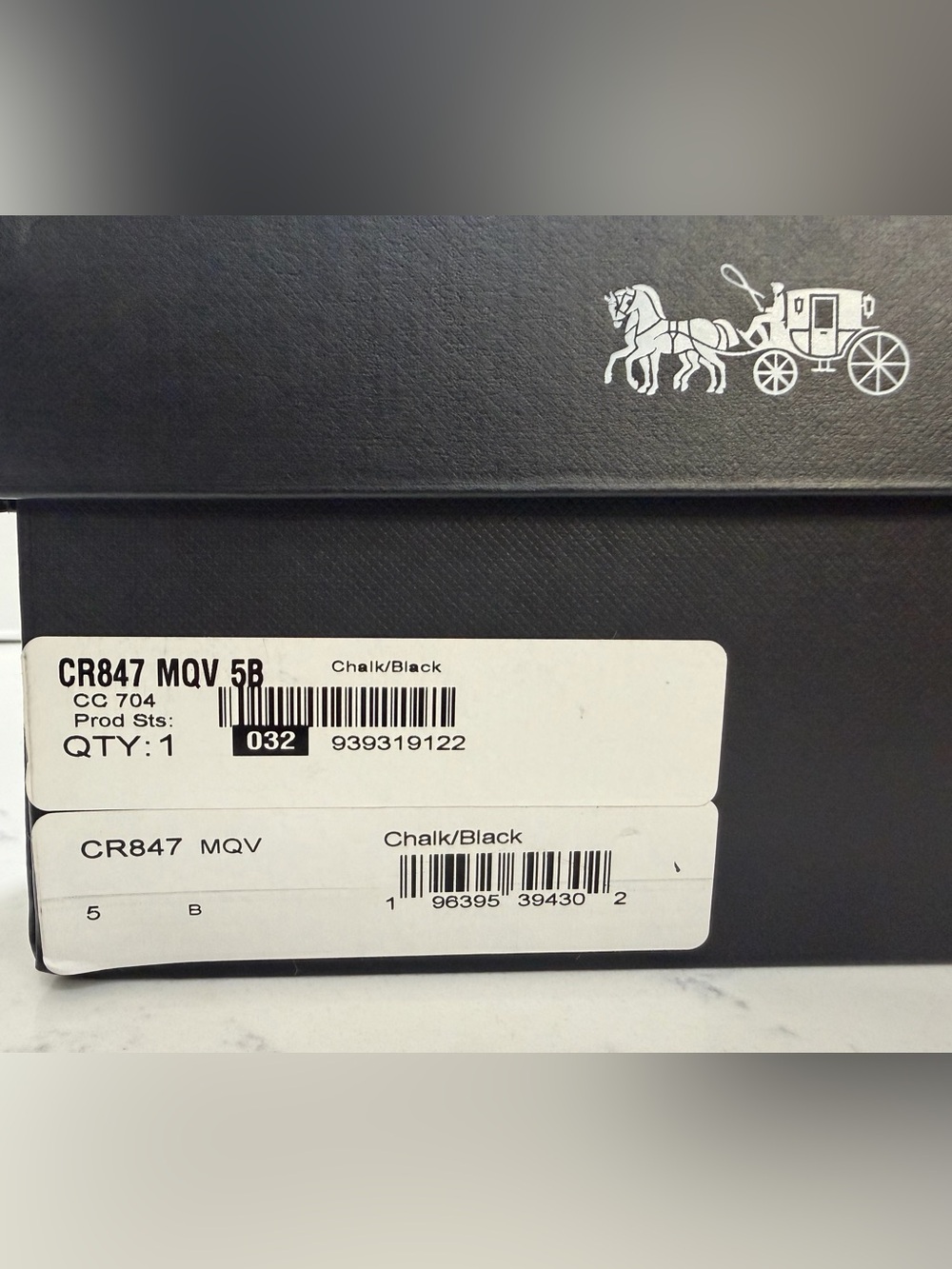 Coach Cream Leather Mary Janes with chalk/Black Patent Cap Toe and Gold Logo - Picture 11 of 11
